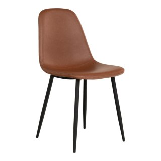 Krzesło Stockholm brązowe vintage PU/ czarne