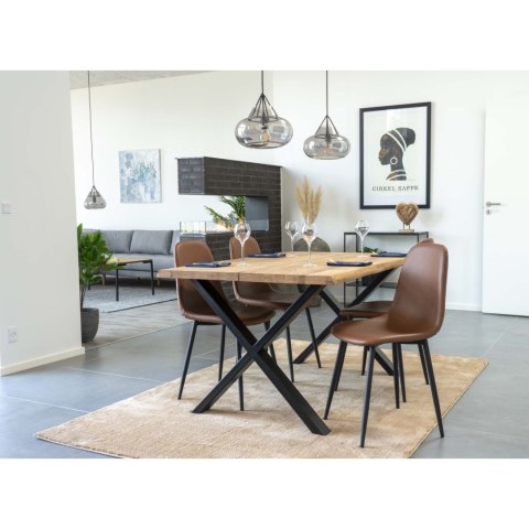 Krzesło Stockholm brązowe vintage PU/ czarne Krzesło Stockholm brązowe vintage PU/ czarne