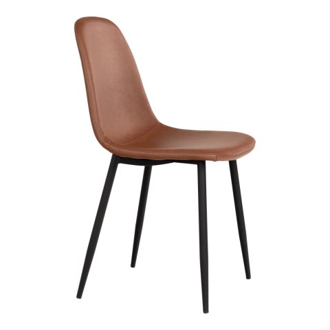 Krzesło Stockholm brązowe vintage PU/ czarne Krzesło Stockholm brązowe vintage PU/ czarne