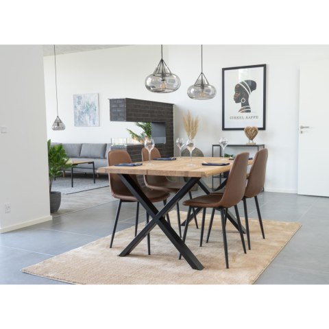 Krzesło Stockholm brązowe vintage PU/ czarne Krzesło Stockholm brązowe vintage PU/ czarne