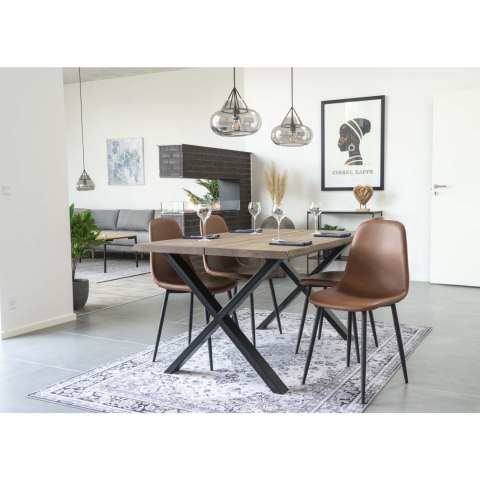 Krzesło Stockholm brązowe vintage PU/ czarne Krzesło Stockholm brązowe vintage PU/ czarne