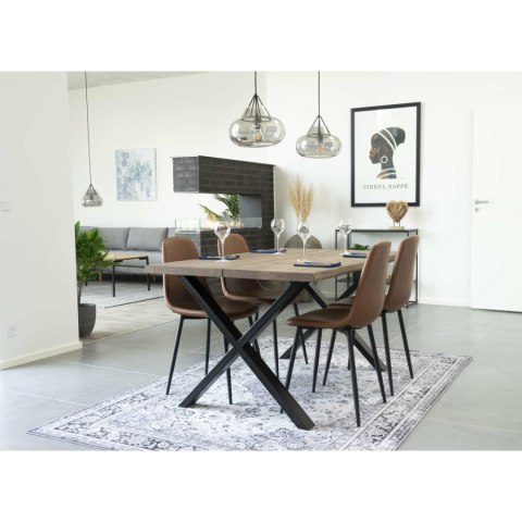 Krzesło Stockholm brązowe vintage PU/ czarne Krzesło Stockholm brązowe vintage PU/ czarne