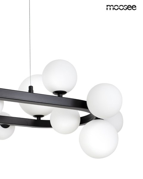 MOOSEE lampa wisząca ALURE OVAL 120 czarna/mleczna MOOSEE lampa wisząca ALURE OVAL 120 czarna/mleczna