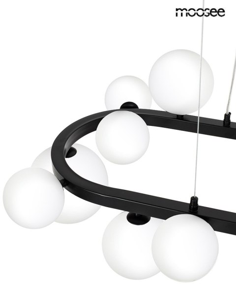 MOOSEE lampa wisząca ALURE OVAL 120 czarna/mleczna MOOSEE lampa wisząca ALURE OVAL 120 czarna/mleczna