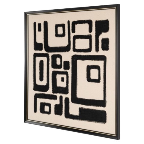 RICHMOND obraz SHANITA 105x105 cm biało-czarny RICHMOND obraz SHANITA 105x105 cm biało-czarny