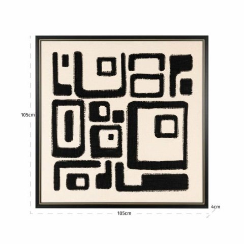 RICHMOND obraz SHANITA 105x105 cm biało-czarny RICHMOND obraz SHANITA 105x105 cm biało-czarny