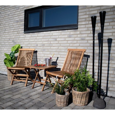 Stolik pomocniczy Bilbao 50x50cm naturalny tekowy
