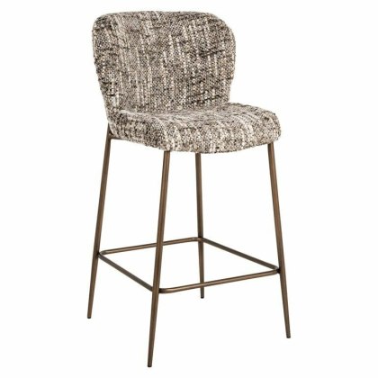 RICHMOND krzesło barowe ODARBY brązowe